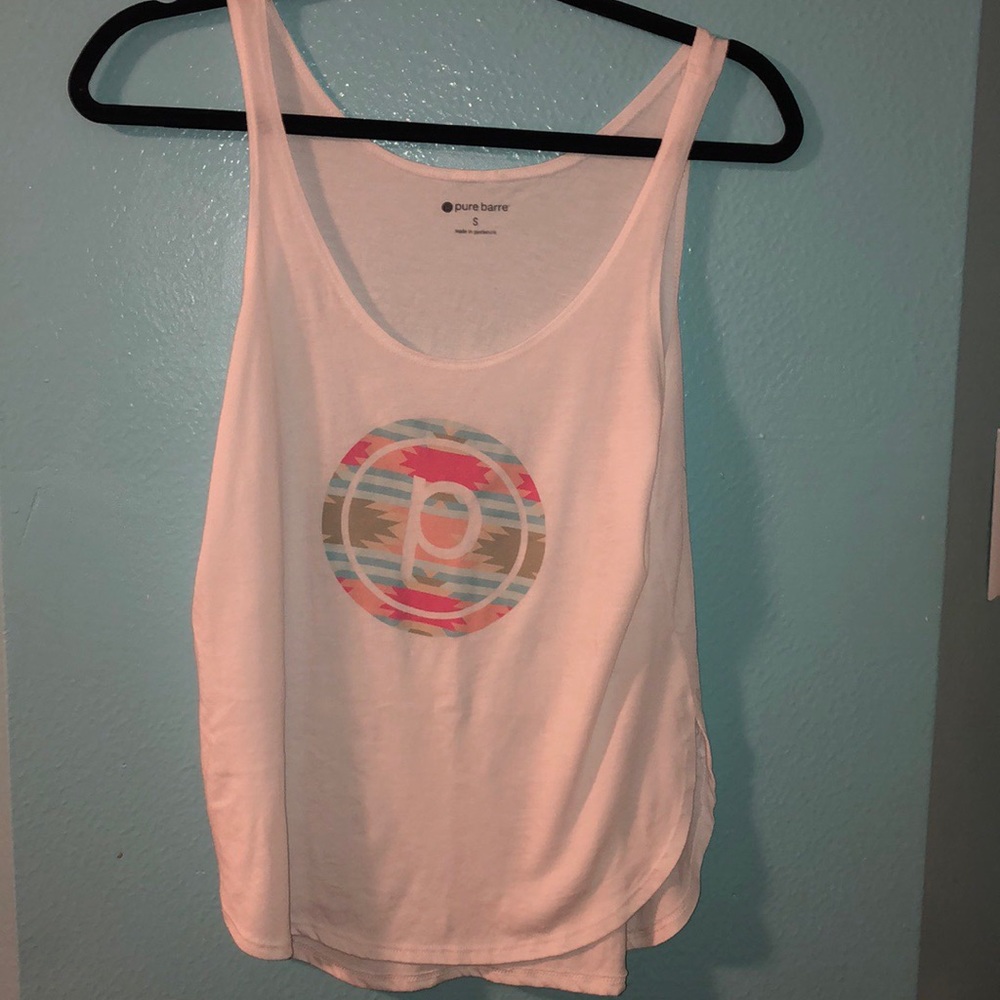 White Pure Barre tank top